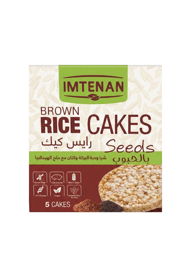 Imtenan Brown Rice Cakes with Seeds - 5Pcs 35g - Image 1